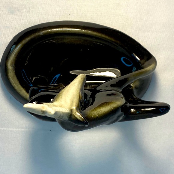 Vintage Gazelle Mid Century Deer Pin tray change caddy California art 6.5" tall - Picture 5 of 11